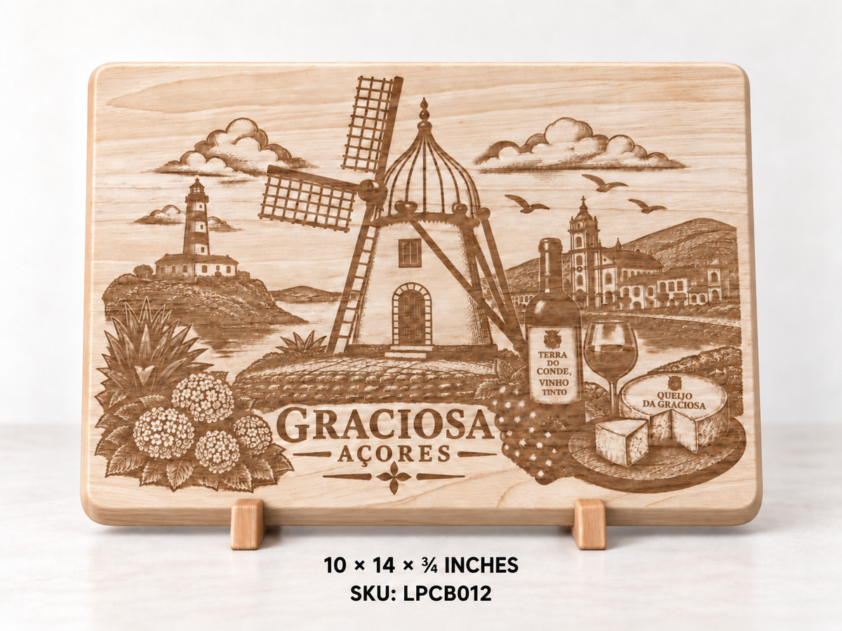 Graciosa, Açores Engraved Cutting & Charcuterie Board