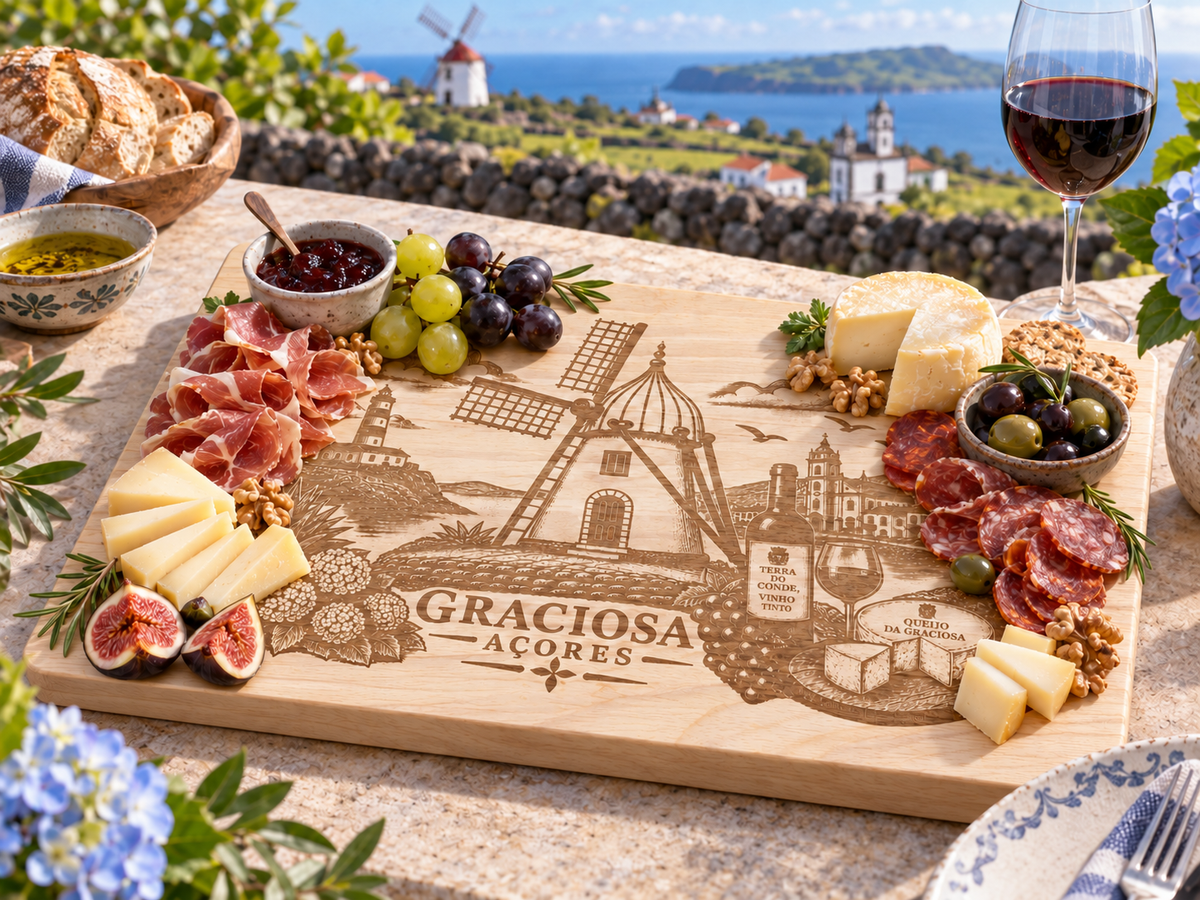 Graciosa, Açores Engraved Cutting & Charcuterie Board