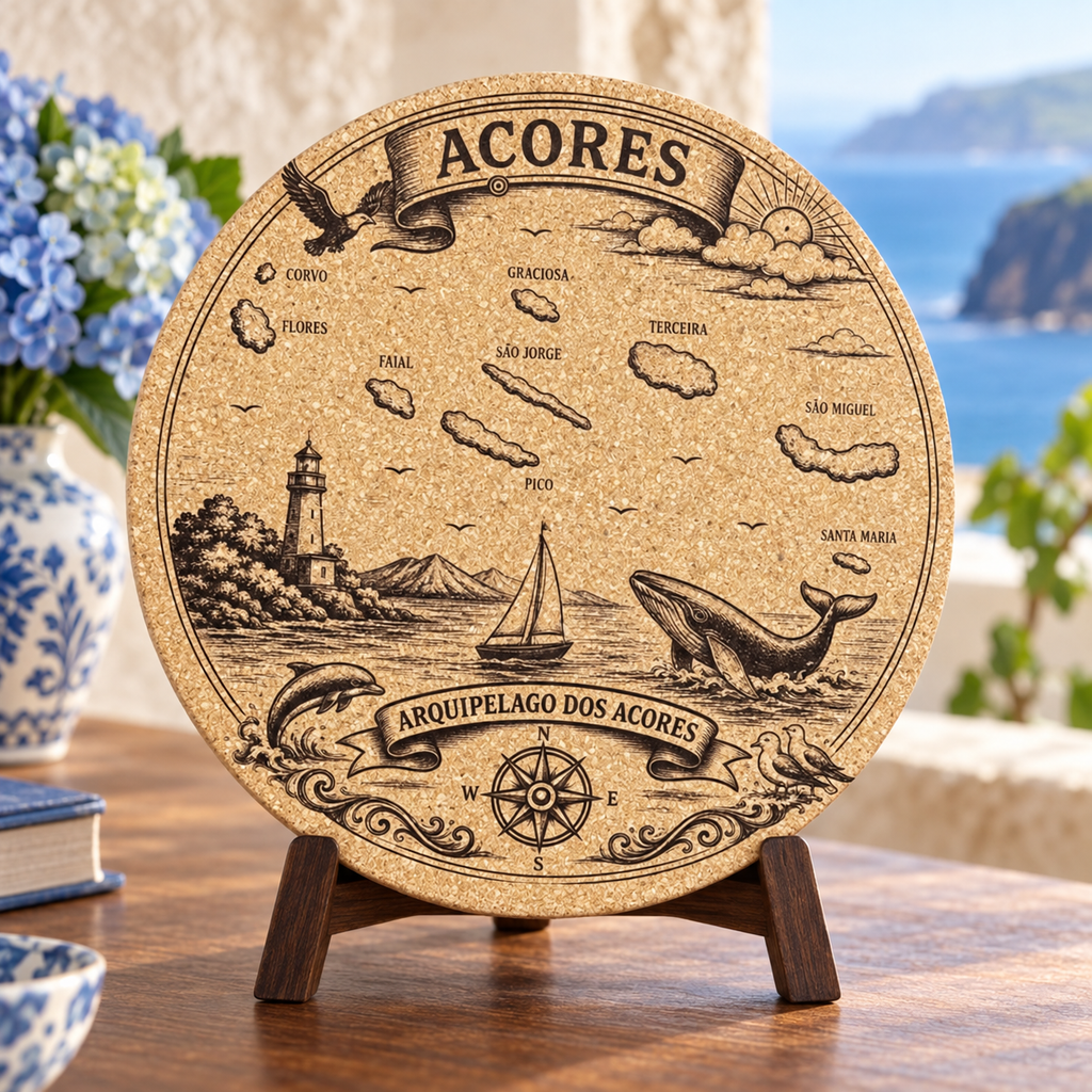 Açores Archipelago Engraved Cork Trivet – LPCL002