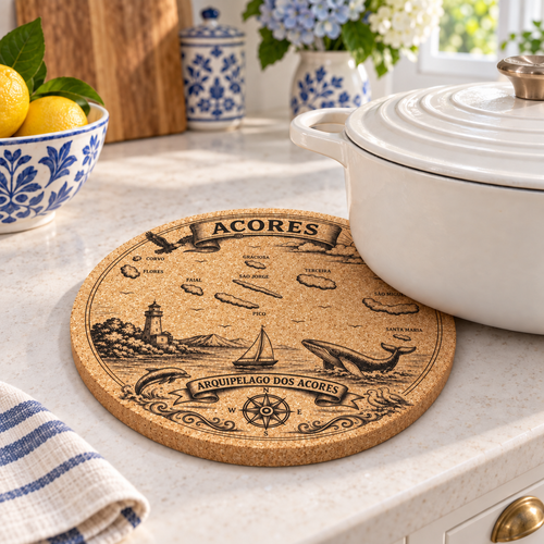 Açores Archipelago Engraved Cork Trivet – LPCL002