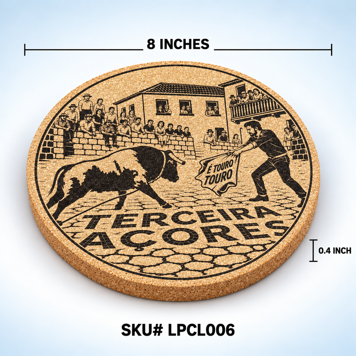 Terceira Açores Bullfighting Cork Trivet
