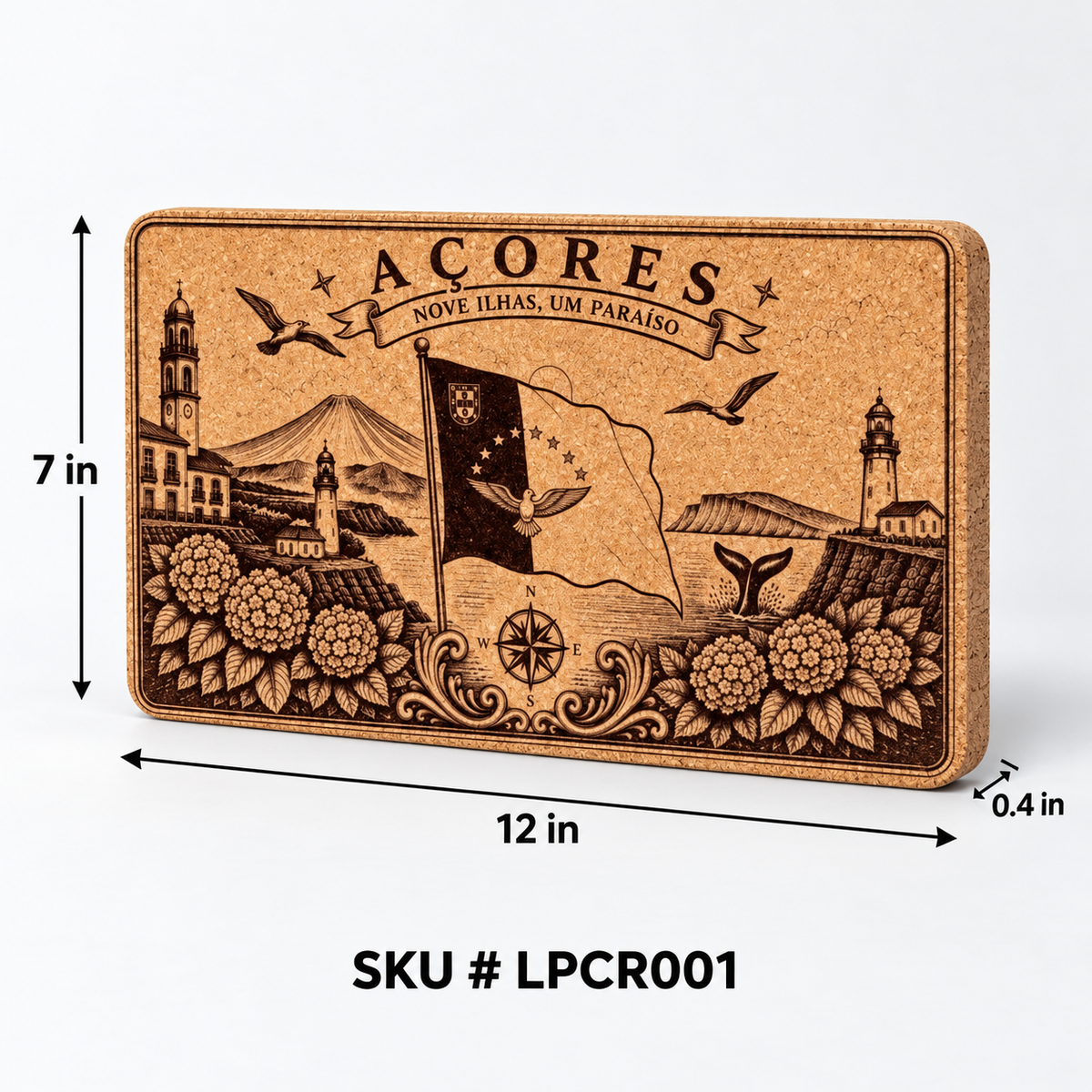 Personalized Açores Cork Trivet