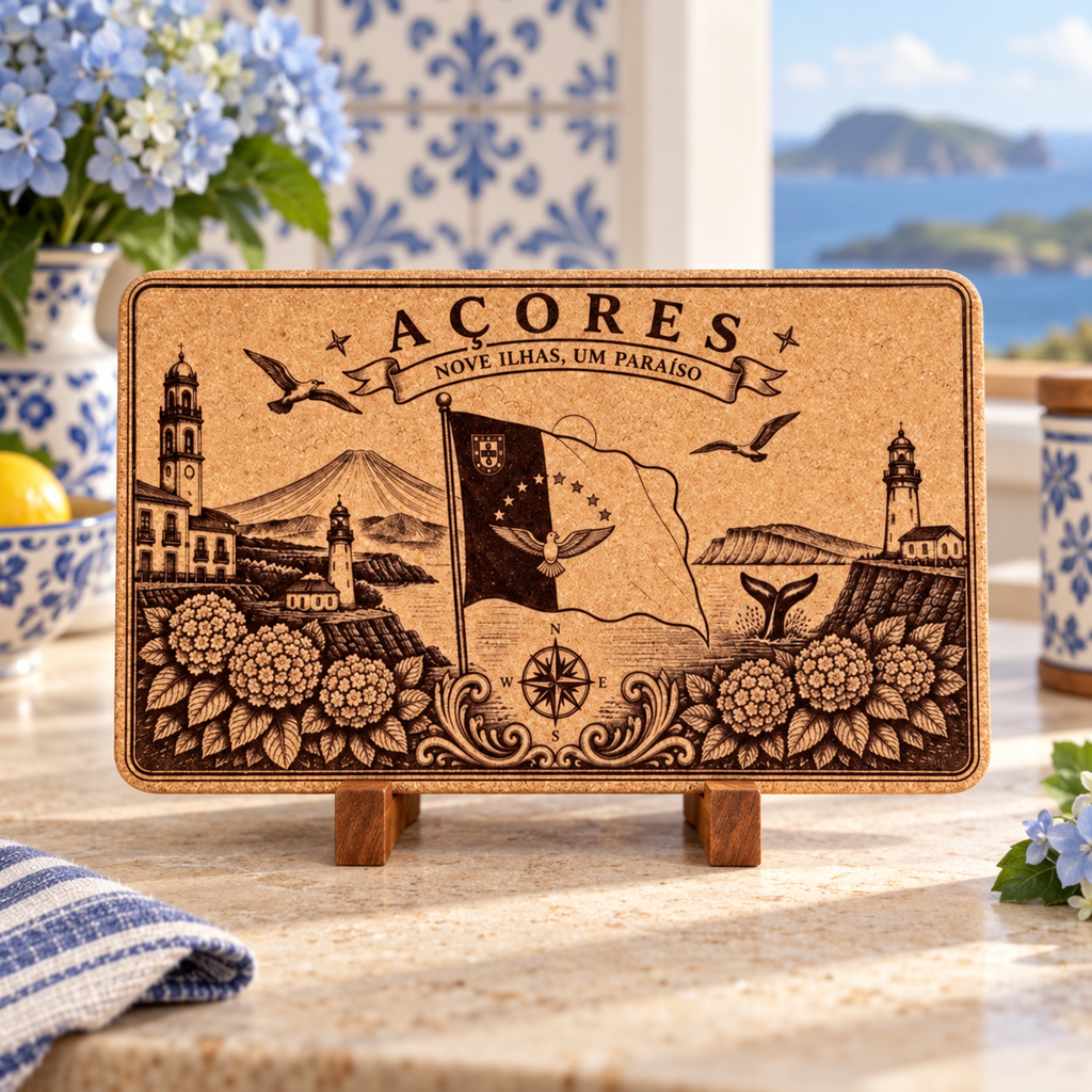 Personalized Açores Cork Trivet