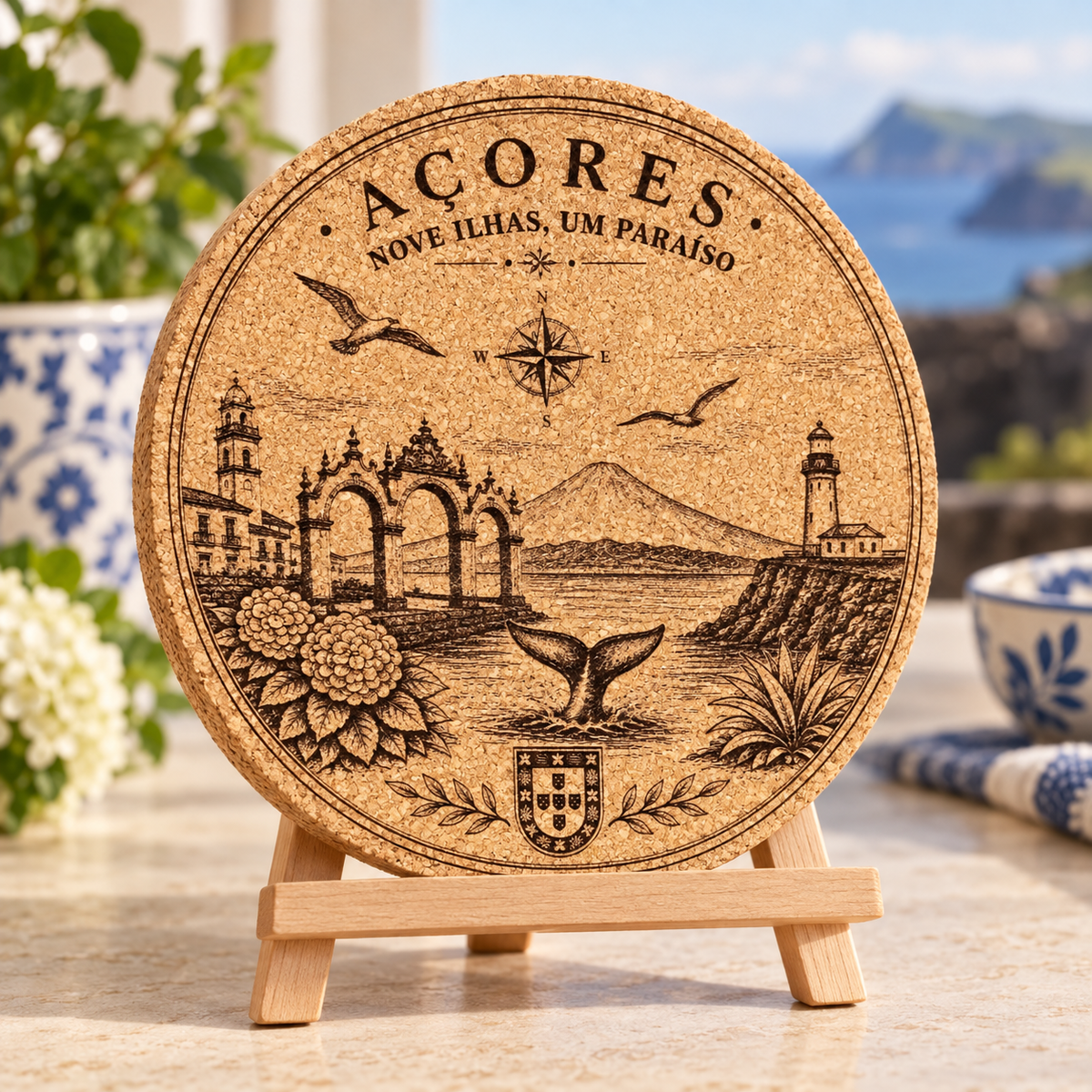 Azores Cork Coaster Set of 6 — LPCS002