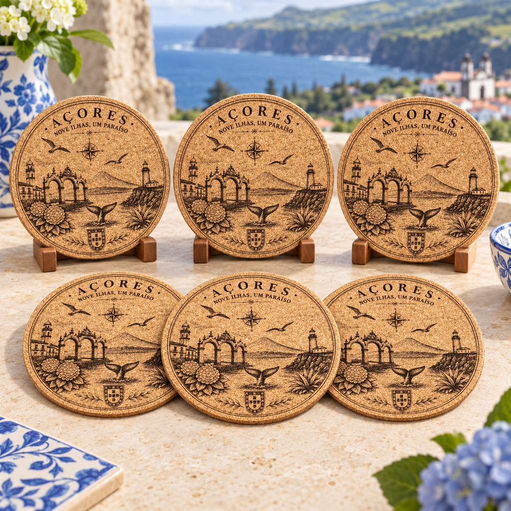 Azores Cork Coaster Set of 6 — LPCS002