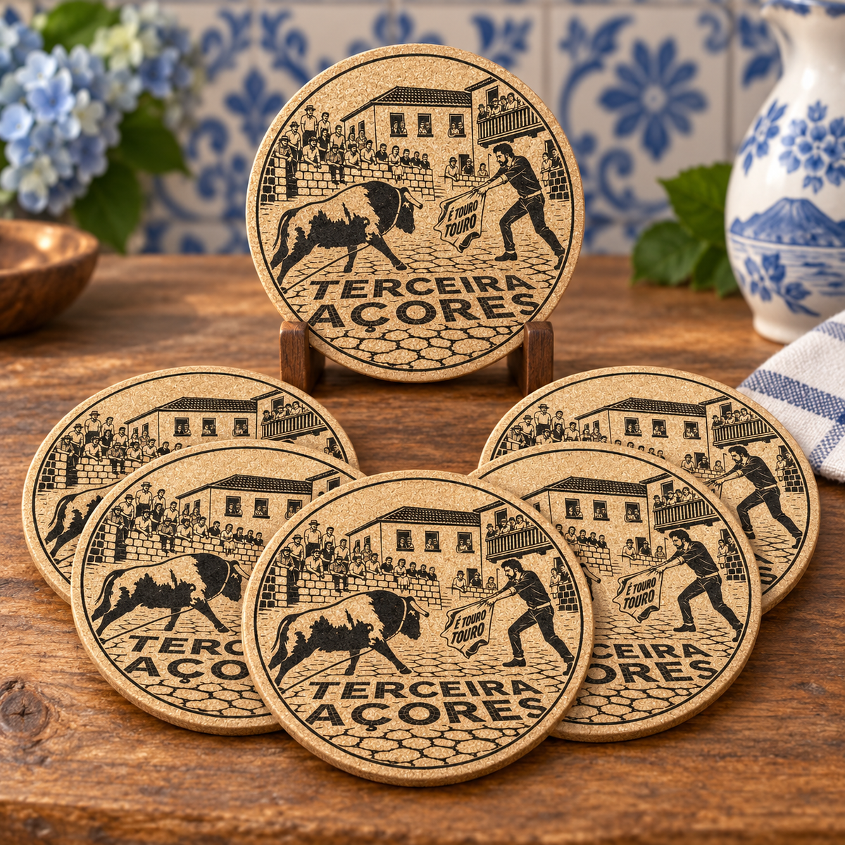 Terceira Açores Cork Coaster Set – Set of 6